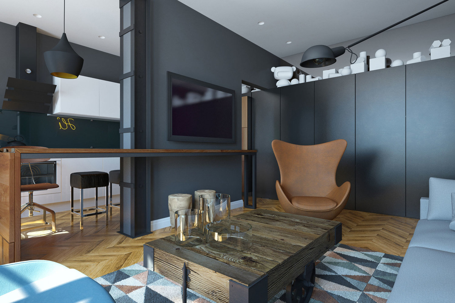 Фото из портфолио Квартира на Октябоьской – фотографии дизайна интерьеров на INMYROOM Фото из портфолио Квартира на Октябоьской – фотографии дизайна интерьеров на INMYROOM