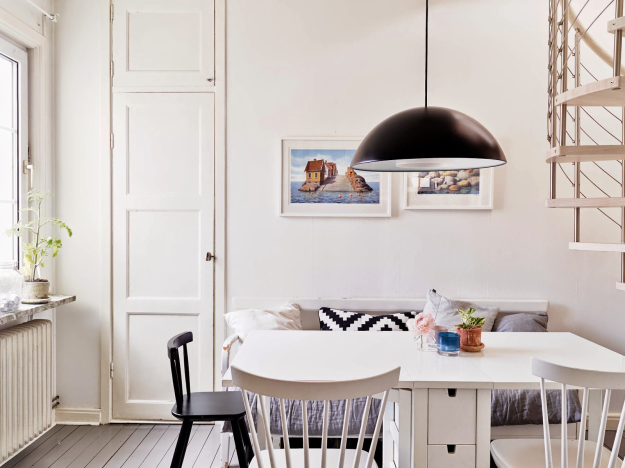 Фотография: Кухня и столовая в стиле Скандинавский, Малогабаритная квартира, Квартира, Дома и квартиры – фото на INMYROOM Фотография: Кухня и столовая в стиле Скандинавский, Малогабаритная квартира, Квартира, Дома и квартиры – фото на INMYROOM