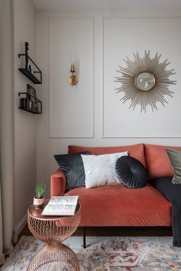 Фотография: Гостиная в стиле Классический, Современный, Квартира, Проект недели, Москва, 2 комнаты, 40-60 метров, Ирина Балданова – фото на INMYROOM