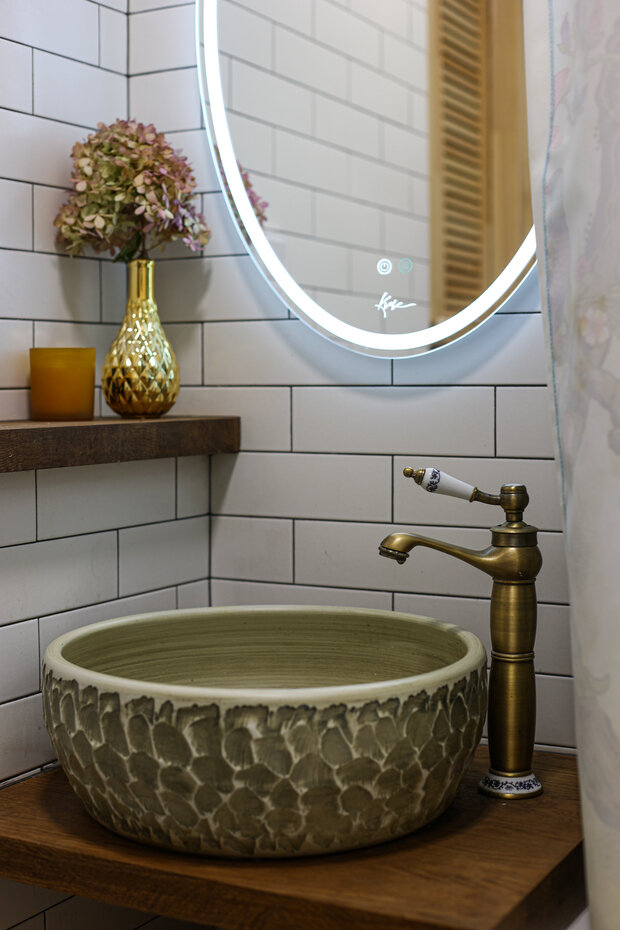 Фотография: Ванная в стиле Прованс и Кантри, Ремонт на практике, интерьер своими руками, ремонт своими силами – фото на INMYROOM