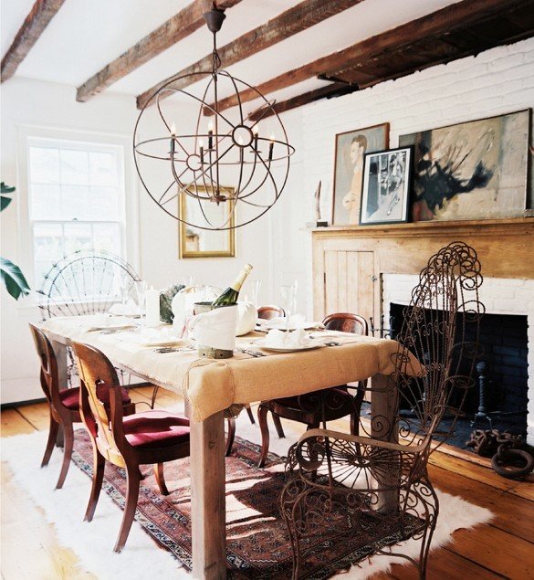 Фотография: Кухня и столовая в стиле Скандинавский, Декор интерьера, Декор дома, Картины, Окна, Пол – фото на INMYROOM