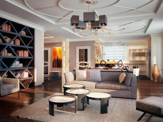 Фото из портфолио Дизайн интерьера объединенной гостиной и кухни – фотографии дизайна интерьеров на INMYROOM