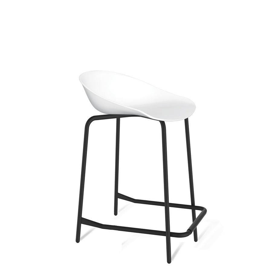 Стул полубарный Marco белого цвета