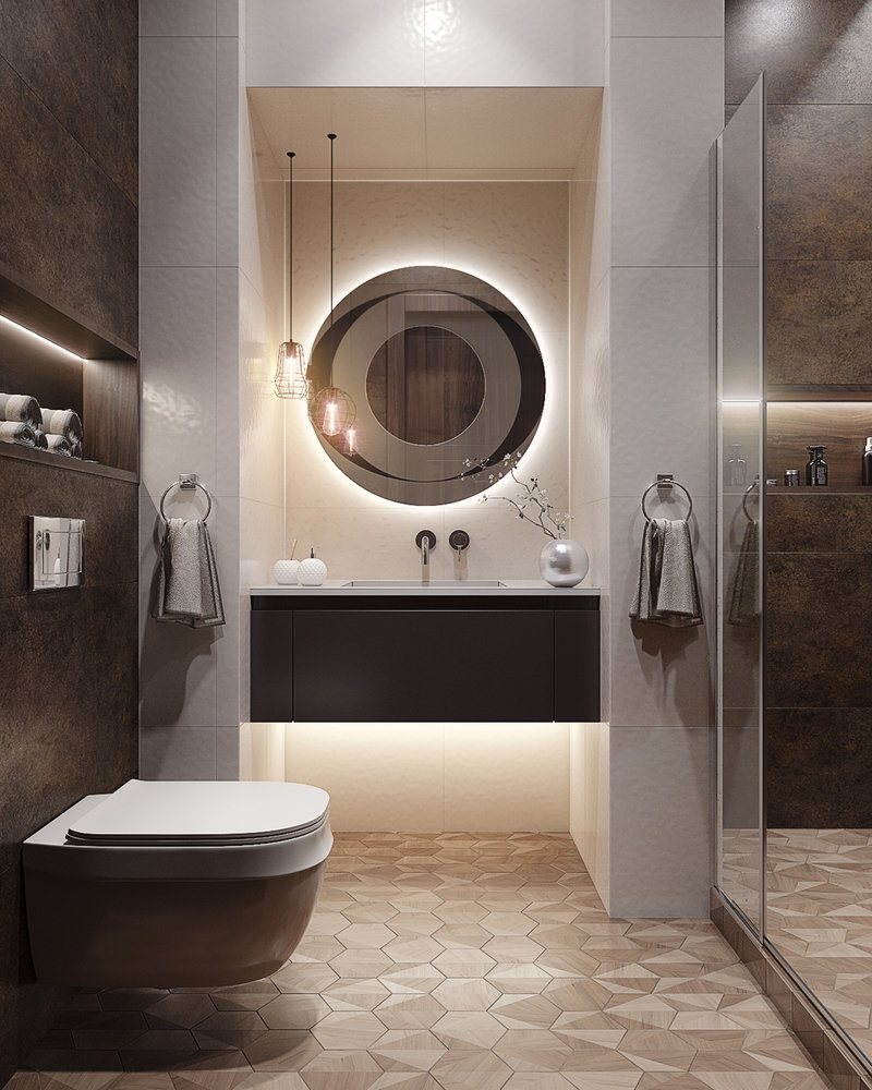 Фотография: Ванная в стиле Современный, Квартира, Проект недели, Москва, 3 комнаты, 60-90 метров, Кирилл Сахаров – фото на INMYROOM Фотография: Ванная в стиле Современный, Квартира, Проект недели, Москва, 3 комнаты, 60-90 метров, Кирилл Сахаров – фото на INMYROOM