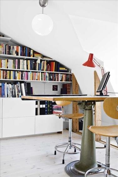 Фотография: Кабинет в стиле Лофт, Современный, Интерьер комнат, Системы хранения – фото на INMYROOM