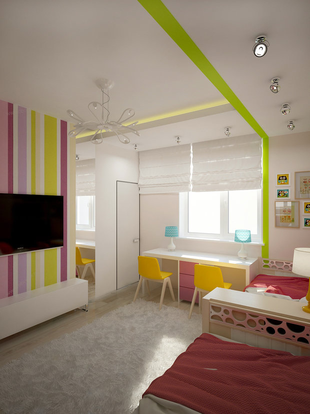 Фото из портфолио Комната для близняшек – фотографии дизайна интерьеров на INMYROOM