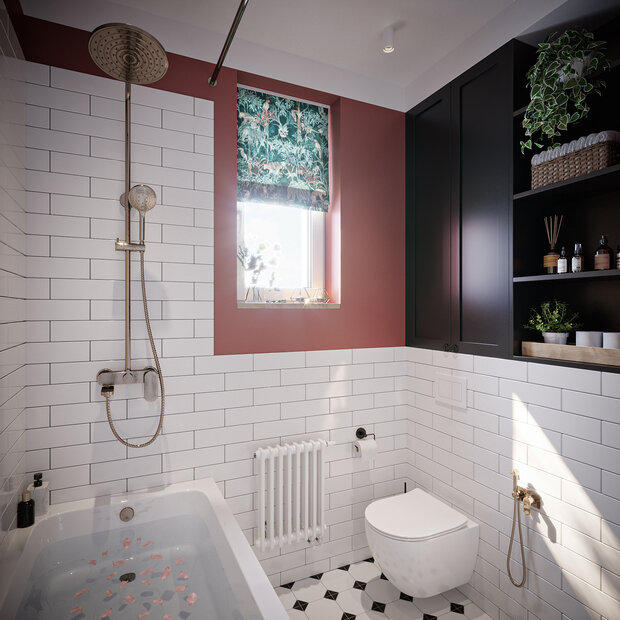 Фотография: Ванная в стиле Скандинавский, Современный, Квартира, Проект дня, Санкт-Петербург, 2 комнаты, 60-90 метров, Анна Иноземцева – фото на INMYROOM