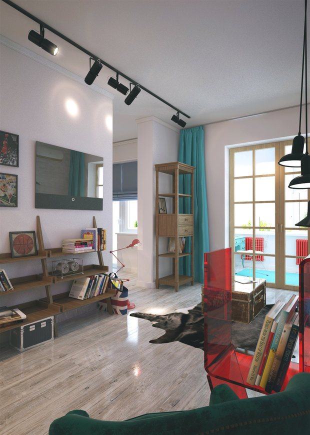 Фото из портфолио Эклектичный интерьер не большой квартиры для девушки. Город Пенза.  – фотографии дизайна интерьеров на INMYROOM