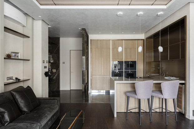 Интерьер кухни в современном стиле с элементами минимализма