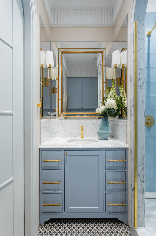 Фотография: Ванная в стиле Современный, Квартира, Проект дня, Москва, 4 и больше, Более 90 метров, Виктория Колесникова – фото на INMYROOM