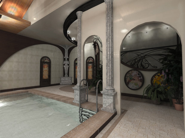Фото из портфолио Бассейн в загородном доме – фотографии дизайна интерьеров на INMYROOM