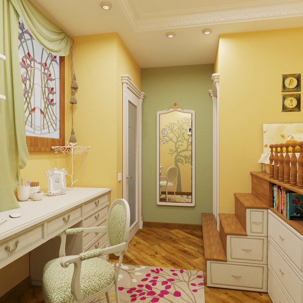 Фото из портфолио Дизайн Квартиры 49м2 с учетом законов Васту – фотографии дизайна интерьеров на INMYROOM