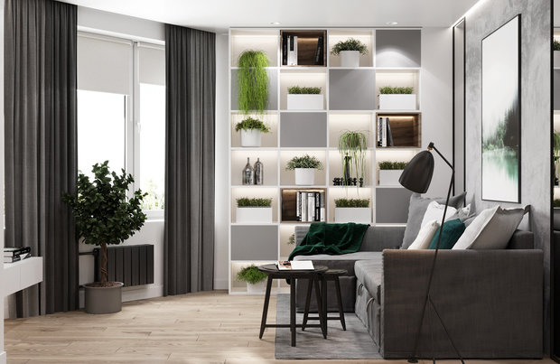 Фото из портфолио Кухня-гостиная 22,6 кв.м. – фотографии дизайна интерьеров на INMYROOM