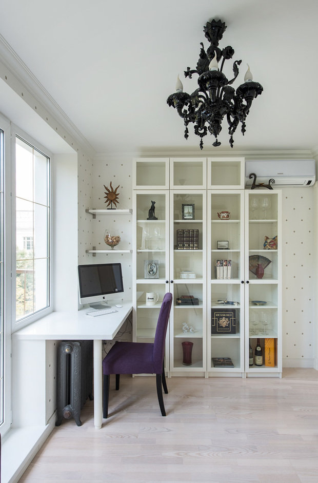 Фотография: Гостиная, Офис в стиле Современный, Эклектика, Классический, Малогабаритная квартира, Квартира, Декор, Дома и квартиры, IKEA, Проект недели – фото на INMYROOM