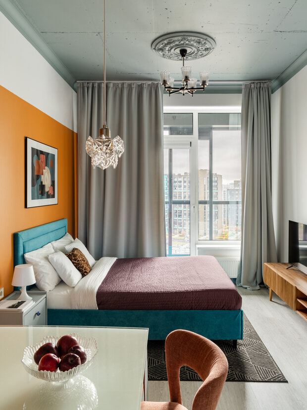 Фотография: Спальня в стиле Современный, Эклектика, Малогабаритная квартира, Квартира, Студия, Проект дня, Санкт-Петербург, до 40 метров, Александр Сенчугов – фото на INMYROOM