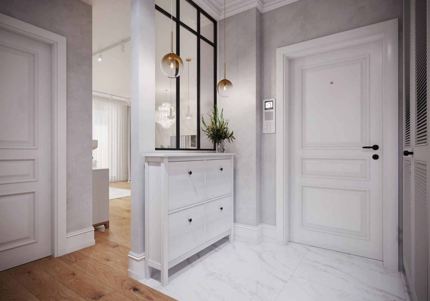 Фотография: Прихожая в стиле Современный, Квартира, Проект недели, Санкт-Петербург, 3 комнаты, 60-90 метров, Юлия Бабинцева, YUHOME design – фото на INMYROOM Фотография: Прихожая в стиле Современный, Квартира, Проект недели, Санкт-Петербург, 3 комнаты, 60-90 метров, Юлия Бабинцева, YUHOME design – фото на INMYROOM