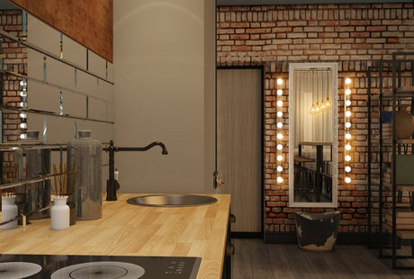 Дизайн проект кухни для холостяка, г. Москва.