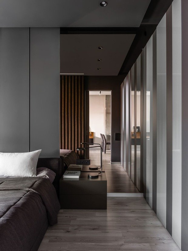 Фотография: Спальня в стиле Лофт, Кухня и столовая, Гостиная, Квартира, Черный, Серый, ПРЕМИЯ INMYROOM – фото на INMYROOM