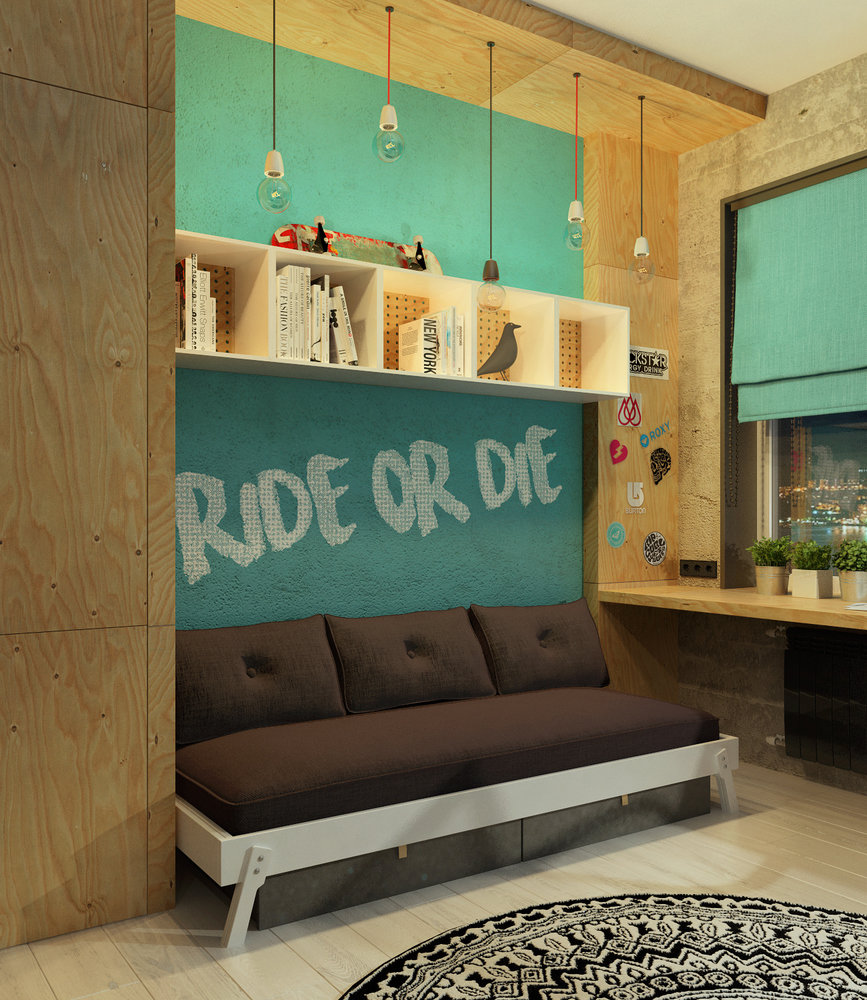 Фото из портфолио Лофт для молодой пары. – фотографии дизайна интерьеров на INMYROOM Фото из портфолио Лофт для молодой пары. – фотографии дизайна интерьеров на INMYROOM