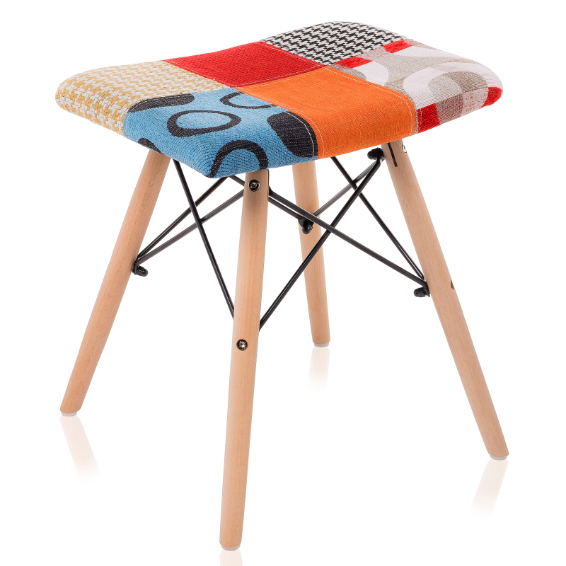 Табурет Ben Multicolor с  ножками из массива бука