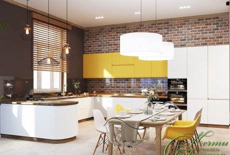 Московская гостиная в стиле лофт