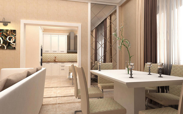 Фото из портфолио Реализованный проект. Коттедж 250 м.кв. п.Кудряши.Легкая классика – фотографии дизайна интерьеров на INMYROOM