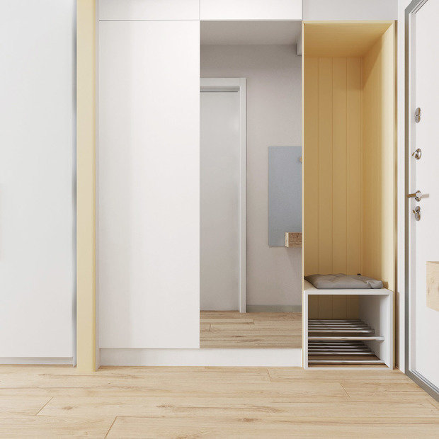 Фотография: Прихожая в стиле Современный, Малогабаритная квартира, Квартира, Студия, Санкт-Петербург, до 40 метров, Василиса Павлова – фото на INMYROOM