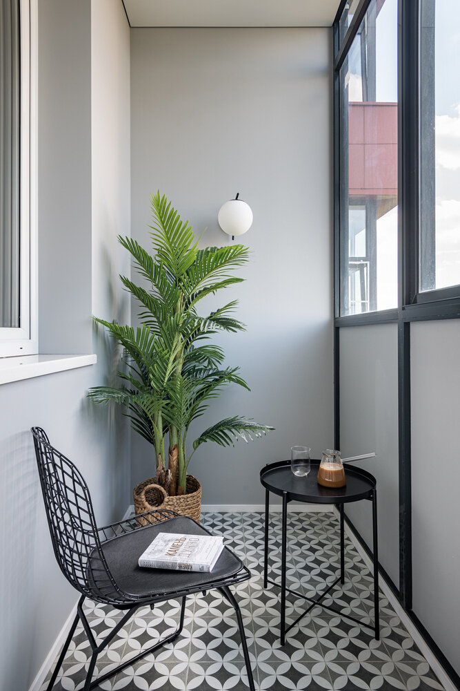 Фотография: Балкон в стиле Современный, Классический, Квартира, Проект недели, Москва, 3 комнаты, Более 90 метров, Юлия Сергеева – фото на INMYROOM