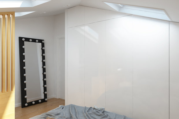 Фотография: Спальня в стиле Скандинавский, Квартира, Проект недели, Химки, Geometrium, ЖК «Город Набережных» – фото на INMYROOM