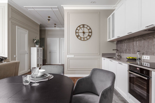 Фотография: Кухня и столовая в стиле Классический, Современный, Квартира, Проект недели, Москва, Татьяна Воронцова, 3 комнаты, 60-90 метров – фото на INMYROOM