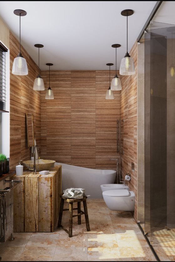 Фотография: Ванная в стиле Эко, Советы, Estima, керамогранит под дерево, Ametis by Estima, керамогранит, как выбрать керамогранит – фото на INMYROOM