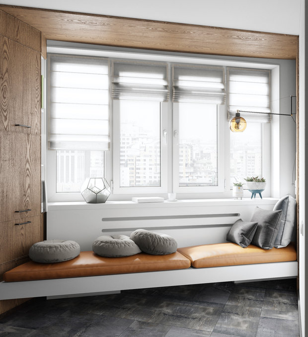 Фотография: Балкон в стиле Лофт, Минимализм, Современный, Квартира, Проект недели, Беларусь, Минск, Монолитный дом, 3 комнаты, 60-90 метров, Studio 57 – фото на INMYROOM