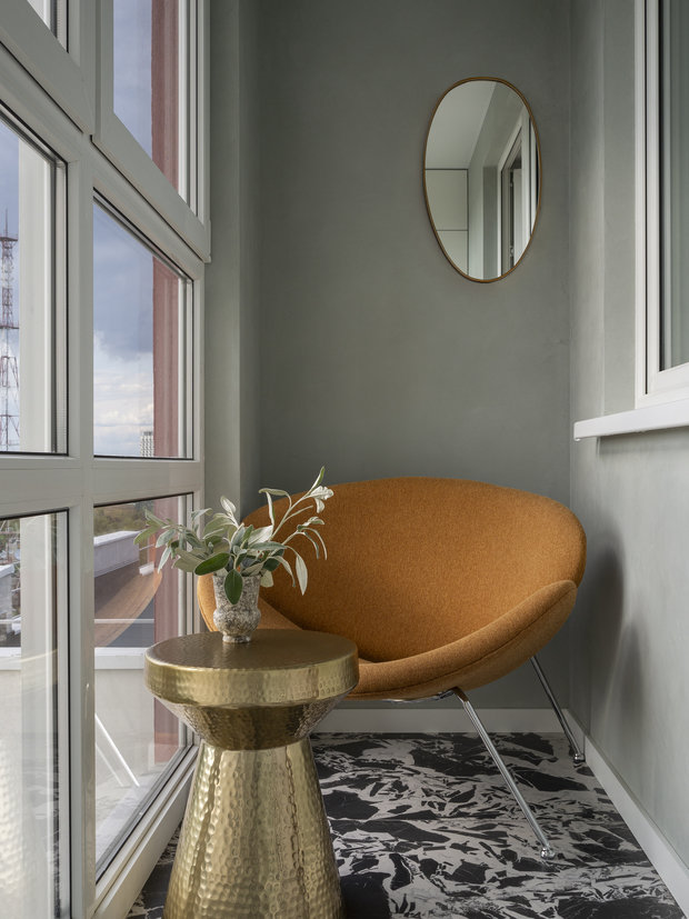 Фотография: Балкон в стиле Современный, Квартира, Проект недели, Нижний Новгород, 2 комнаты, 40-60 метров, 60-90 метров, Студия дизайна Ольги Шарлай, Ольга Шарлай – фото на INMYROOM