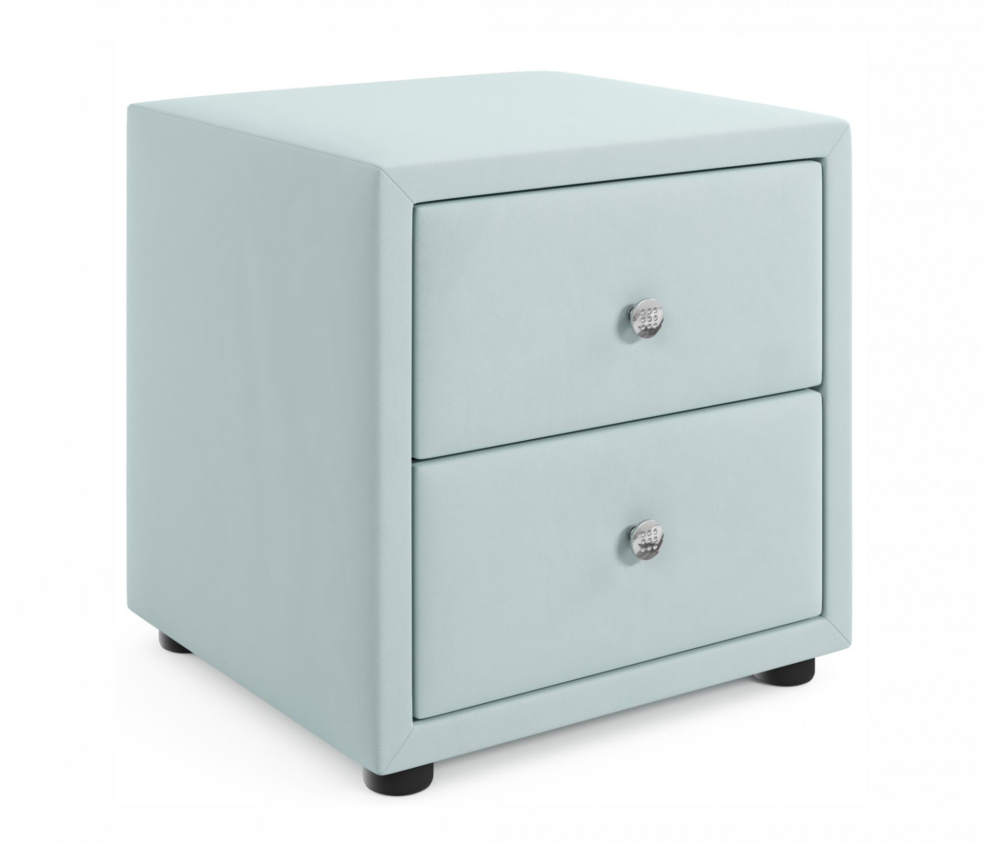 Мягкая прикроватная тумба Cubo мятного цвета