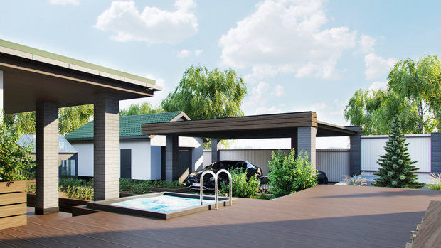 Фото из портфолио Одноэтажный загородный дом – фотографии дизайна интерьеров на INMYROOM