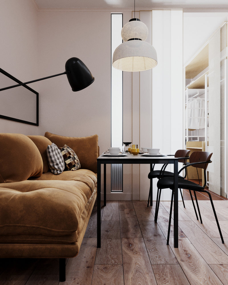 Фотография: Кухня и столовая в стиле Современный, Малогабаритная квартира, Квартира, Студия, Проект недели, Москва, Виктория Золина, Zi-Design Interiors, Монолитный дом, 1 комната, до 40 метров – фото на INMYROOM Фотография: Кухня и столовая в стиле Современный, Малогабаритная квартира, Квартира, Студия, Проект недели, Москва, Виктория Золина, Zi-Design Interiors, Монолитный дом, 1 комната, до 40 метров – фото на INMYROOM