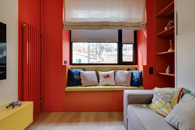 Фотография: Гостиная в стиле Современный, Малогабаритная квартира, Квартира, Студия, Проект дня, Москва, Олег Коган, Кирпичный дом, до 40 метров – фото на INMYROOM