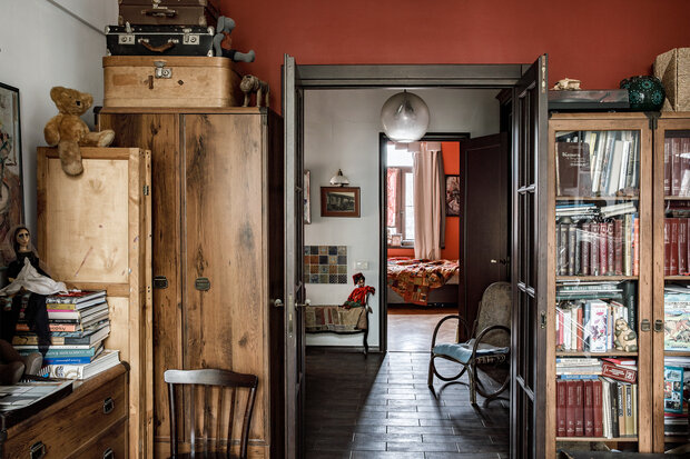 Фотография: Кабинет в стиле Эклектика, Квартира, Проект дня, Москва, Сталинка, Кирпичный дом, 3 комнаты, 60-90 метров, Винтажный – фото на INMYROOM