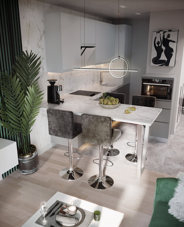 Фото из портфолио Зеленая грань – фотографии дизайна интерьеров на INMYROOM