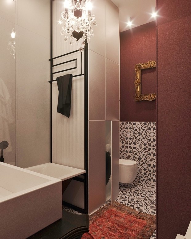 Фотография: Ванная в стиле Эклектика, Квартира, Проект дня, Москва, Сталинка, 3 комнаты, 40-60 метров, 60-90 метров, IN MY BOX, Анна Показаньева – фото на INMYROOM
