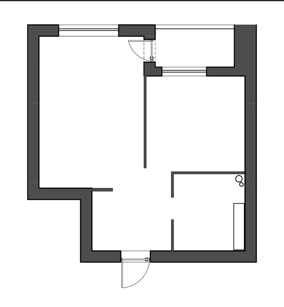 Фотография: Планировки в стиле , Квартира, Перепланировка, Москва, Монолитный дом, 40-60 метров, Анна Моджаро – фото на INMYROOM Фотография: Планировки в стиле , Квартира, Перепланировка, Москва, Монолитный дом, 40-60 метров, Анна Моджаро – фото на INMYROOM