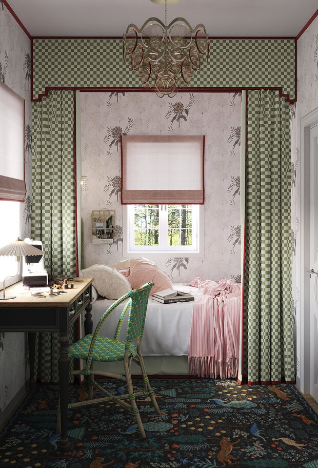 Фотография: Спальня в стиле Прованс и Кантри, Эклектика, Винтажный, Проект дня, Дача, Дом и дача, Ирина Собыленская, 1 комната, до 40 метров, Смоленская область – фото на INMYROOM