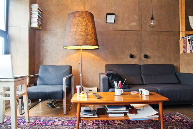 Фотография: Гостиная в стиле Лофт, Малогабаритная квартира, Квартира, Дома и квартиры, Квартиры – фото на INMYROOM