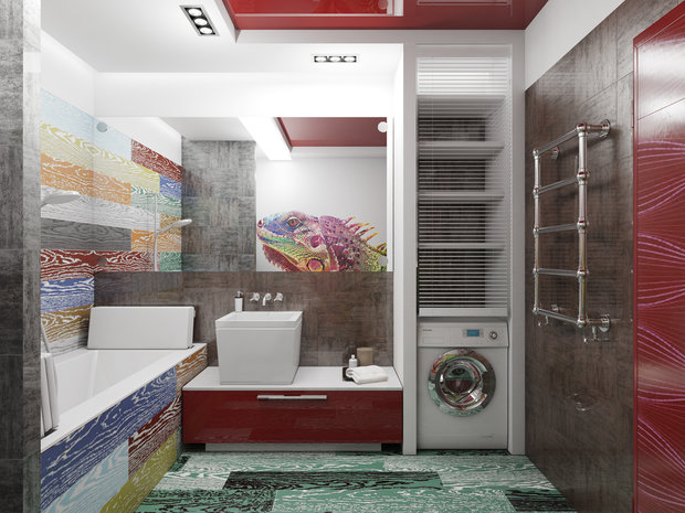 Фотография: Ванная в стиле Хай-тек, Интерьер комнат, Проект недели – фото на INMYROOM