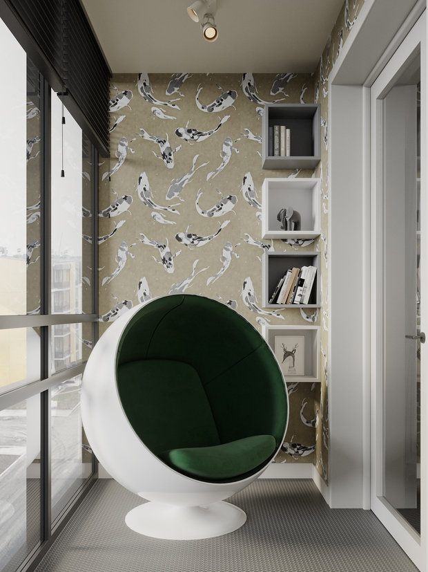 Фотография: Балкон в стиле Современный, Квартира, Проект недели, Санкт-Петербург, Татьяна Воронцова, 3 комнаты, 60-90 метров – фото на INMYROOM