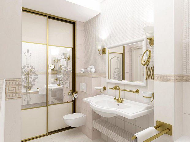 Фото из портфолио Классика жанра. Ванные. – фотографии дизайна интерьеров на INMYROOM
