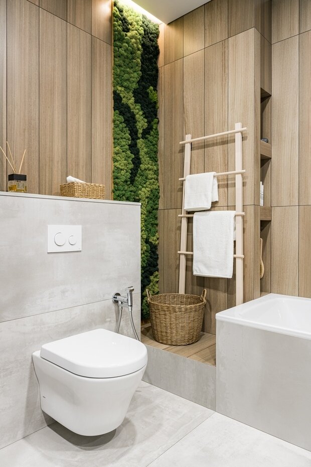 Фотография: Ванная в стиле Современный, Эко, Квартира, Проект недели, Челябинск, 3 комнаты, Более 90 метров, Юлия Помазнюк – фото на INMYROOM