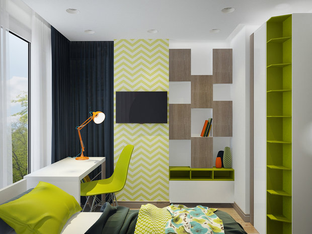 Фото из портфолио Детская"Салатовое счастье" – фотографии дизайна интерьеров на INMYROOM