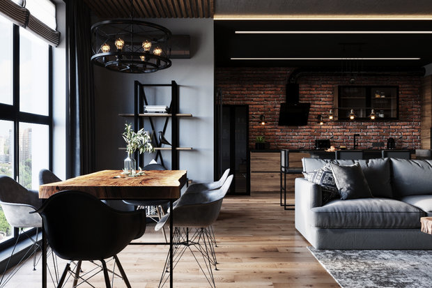 Фото из портфолио Квартира в стиле лофт – фотографии дизайна интерьеров на INMYROOM