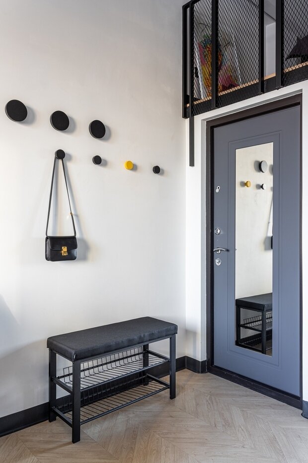 Фотография: Прихожая в стиле Скандинавский, Современный, Минимализм, Малогабаритная квартира, Студия, Проект недели, Москва, до 40 метров, Анна Бредихина – фото на INMYROOM